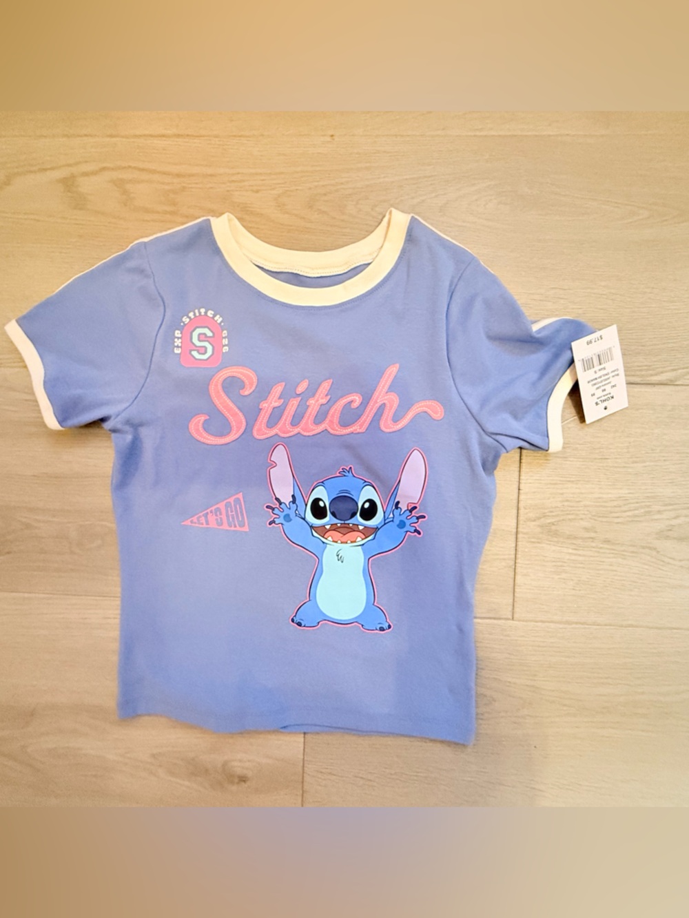 NWT Stitch Short Sleeve Tee for junior - Blue XS